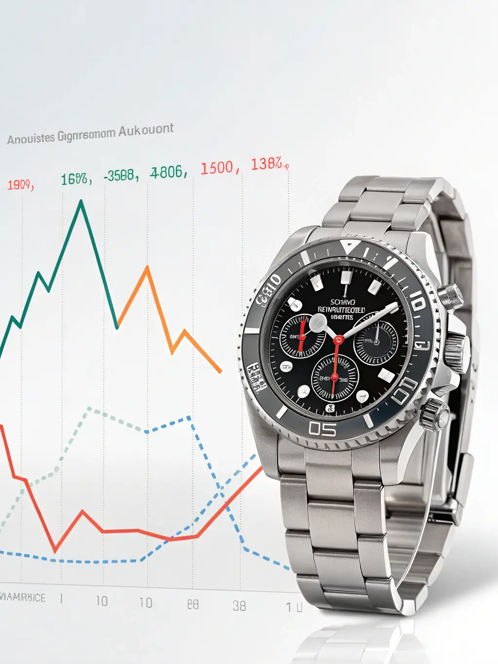 A graph showing the price trend of 1 oz PAMP Suisse Gold Bar over the past year, indicating its stability and potential for growth. The graph should highlight key price points and market fluctuations.